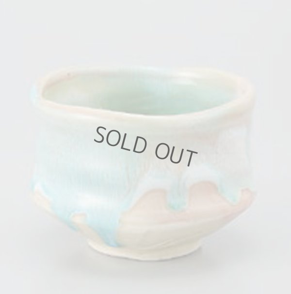 Photo11: Mino ware pottery Japanese tea ceremony bowl Matcha chawan Kiseto light blue