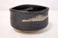 Photo1: Mino ware pottery Japanese tea ceremony bowl Matcha chawan kesho kuro (1)