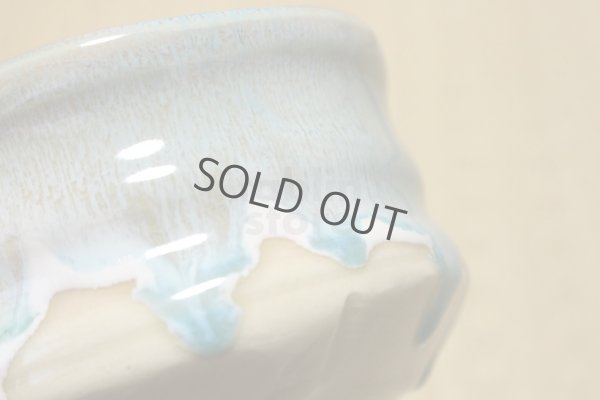 Photo10: Mino ware pottery Japanese tea ceremony bowl Matcha chawan Kiseto light blue