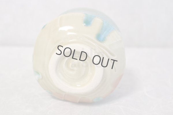 Photo6: Mino ware pottery Japanese tea ceremony bowl Matcha chawan Kiseto light blue