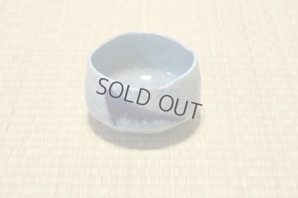 Photo9: Mino ware pottery Japanese tea ceremony bowl Matcha chawan kairagiao naga blue