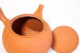 Photo7: Tokoname Japanese tea pot kyusu Gyokko pottery tea strainer shudei red L 500ml