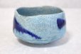 Photo2: Mino ware pottery Japanese tea ceremony bowl Matcha chawan kairagiao naga blue (2)