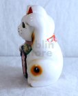 Photo7: Japanese Lucky Cat Tokoname YT Porcelain Maneki Neko ooiri left hand H33cm (7)