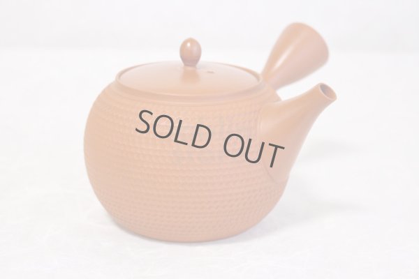 Photo5: Tokoname Japanese tea pot kyusu Gyokko pottery tea strainer shudei red L 500ml