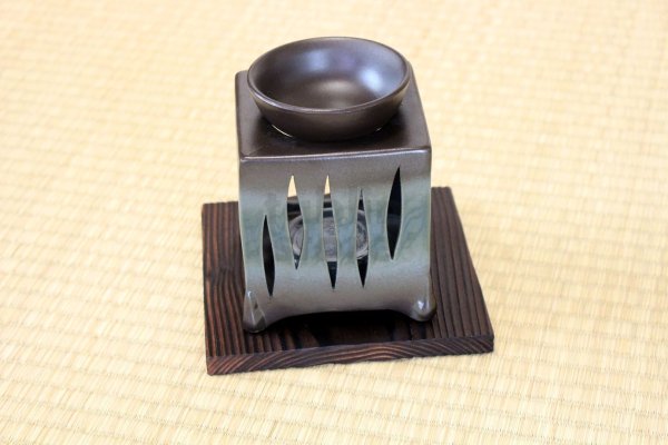 Photo1: Tokoname YT Japanese green tea aroma Incense Burner Yamafusa hako kamahen H12cm