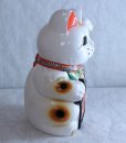 Photo5: Japanese Lucky Cat Tokoname YT Porcelain Maneki Neko ooiri left hand H33cm