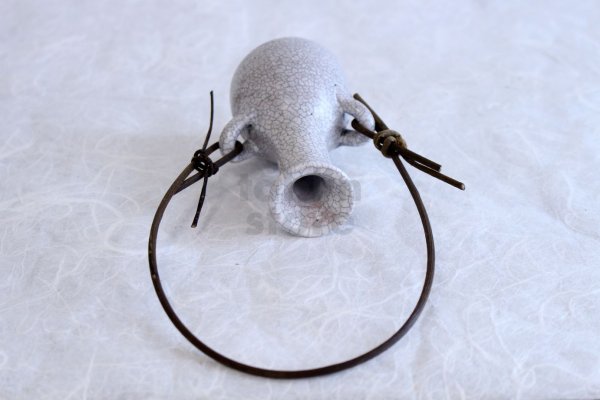 Photo6: Shigaraki Japanese pottery Vase small kannyutsuru  H 10cm 