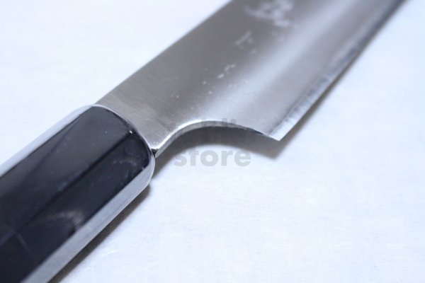Photo5: SAKAI TAKAYUKI Ginsan Ebony wood handle Japanese knife Silver-3 steel sashimi Kengata Kiritsuke
