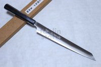 SAKAI TAKAYUKI Ginsan Ebony wood handle Japanese knife Silver-3 steel sashimi Kengata Kiritsuke