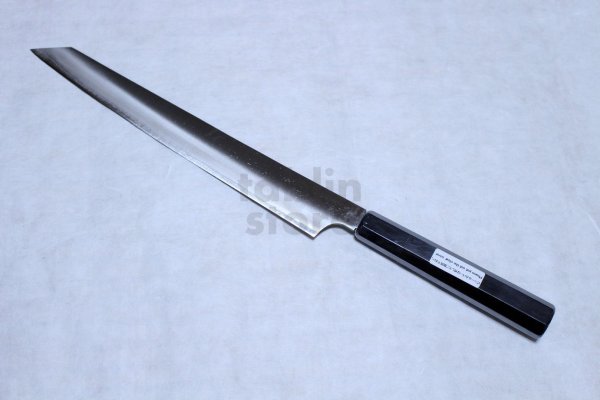 Photo3: SAKAI TAKAYUKI Ginsan Ebony wood handle Japanese knife Silver-3 steel sashimi Kengata Kiritsuke