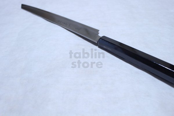 Photo8: SAKAI TAKAYUKI Ginsan Ebony wood handle Japanese knife Silver-3 steel sashimi Kengata Kiritsuke