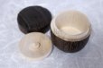 Photo4: Tea Caddy Japanese fired wood Matcha container made from natural wood size:20g