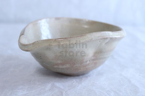 Photo1: Shigaraki pottery Japanese soup noodle serving bowl wara katakuchi D165mm