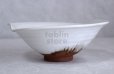 Photo1: Hagi ware Japanese Serving bowl White glaze Morning glory W200mm (1)