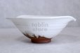 Photo3: Hagi ware Japanese Serving bowl White glaze Morning glory W200mm