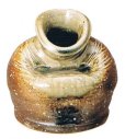 Photo10: Shigaraki pottery MG Japanese wall-hanging vase ko uzukumaru H10.5cm
