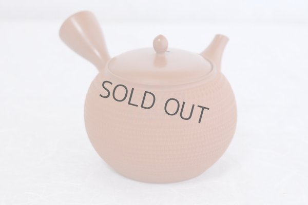 Photo3: Tokoname Japanese tea pot kyusu Gyokko pottery tea strainer shudei red ma 300ml