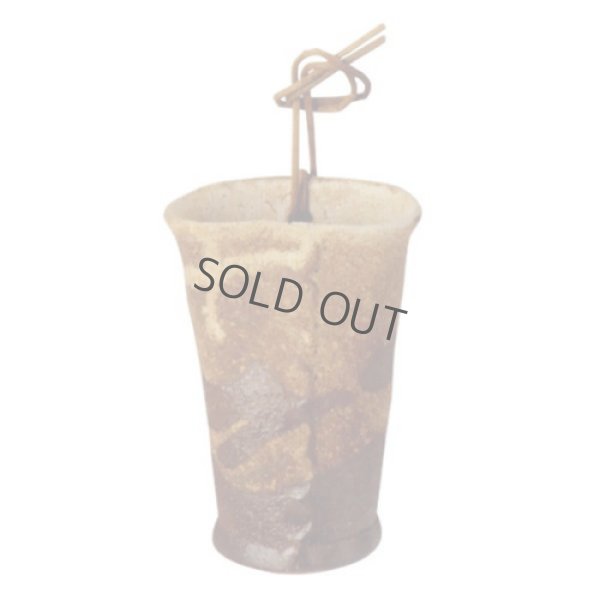 Photo8: Shigaraki pottery Japanese wall-hanging vase koge hada  H12.5cm