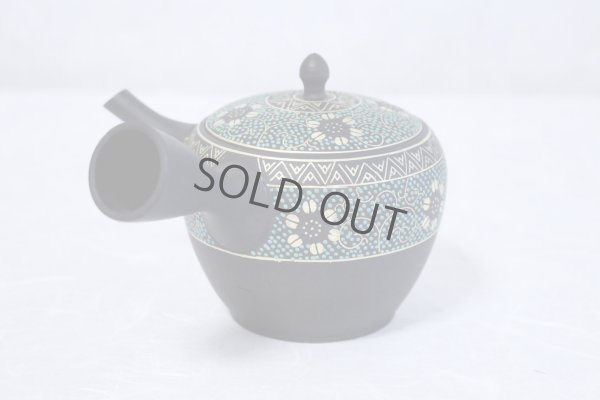 Photo6: Tokoname Kutani collaborate Japanese tea pot ceramic tea strainer aotibu 330ml