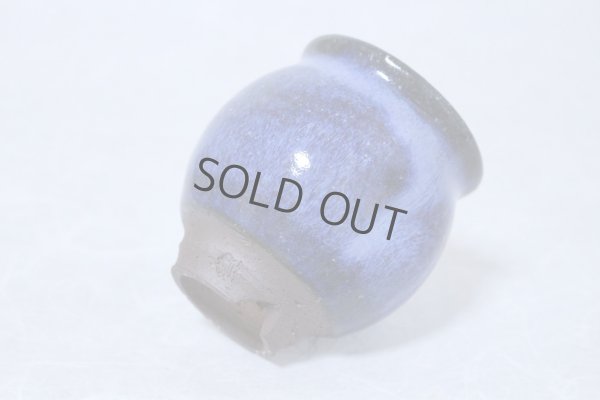 Photo7: Hagi yaki ware Japanese tea cups pottery watatumi daruma blue yunomi set of 2