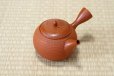 Photo1: Tokoname Japanese tea pot kyusu Gyokko pottery tea strainer shudei red ma 300ml (1)