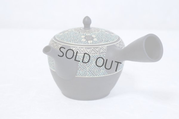 Photo5: Tokoname Kutani collaborate Japanese tea pot ceramic tea strainer aotibu 330ml