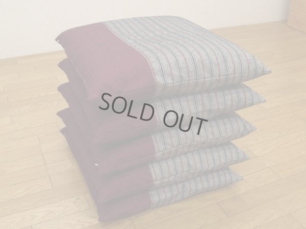 Photo4: Japanese floor pillow cushion cover zabuton Kurume textile psdik en 55 x 59cm