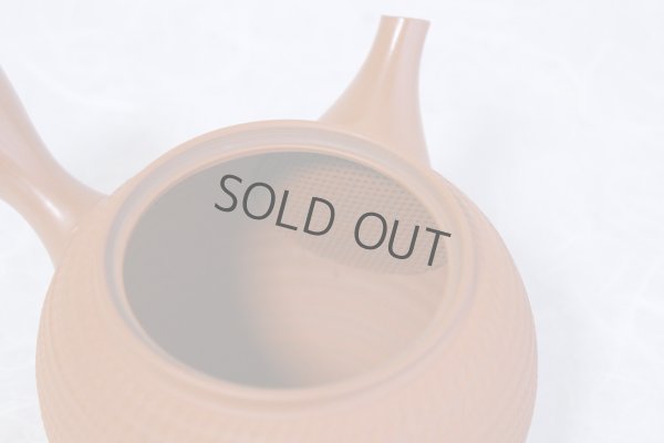 Photo7: Tokoname Japanese tea pot kyusu Gyokko pottery tea strainer shudei red ma 300ml