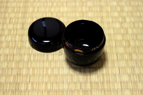 Photo2: Tea Caddy Japanese Natsume Echizen Urushi lacquer Matcha container uchi plum