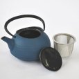 Photo6: ITCHU-DO HAKEME Japanese Cast Iron Nambu tea pot Japan blue 400ml