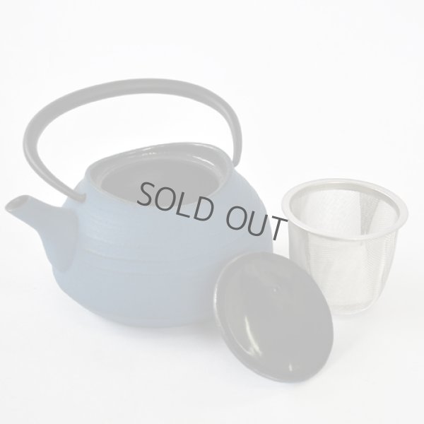 Photo6: ITCHU-DO HAKEME Japanese Cast Iron Nambu tea pot Japan blue 400ml