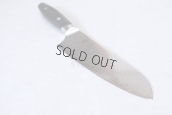 Photo10: Yaxell YO-U VG-10 69 layer Damascus canvas-micarta Japanese Santoku knife 165mm