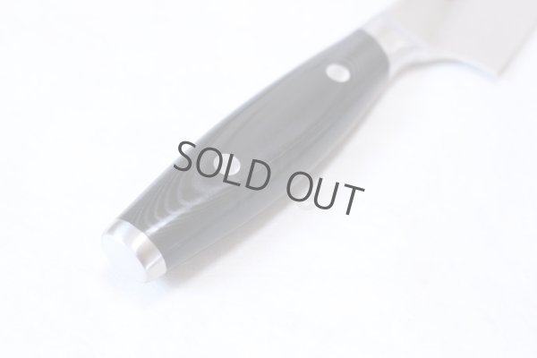 Photo7: Yaxell YO-U VG-10 69 layer Damascus canvas-micarta Japanese Santoku knife 165mm