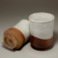 Photo3: Hagi ware Senryuzan climbing kiln Japanese tea cups kakebu ichi set of 2