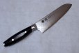 Photo3: Yaxell YO-U VG-10 69 layer Damascus canvas-micarta Japanese Santoku knife 165mm