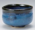 Photo10: Mino ware pottery Japanese tea ceremony bowl Matcha chawan blue namako ao tsutsu