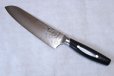 Photo3: Yaxell YO-U VG-10 37 layer Damascus dimple blade Japanese Santoku knife 180mm