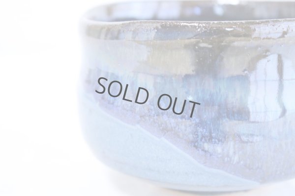 Photo4: Mino ware pottery Japanese tea ceremony bowl Matcha chawan blue namako ao tsutsu