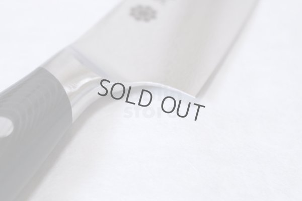 Photo8: Yaxell YO-U VG-10 69 layer Damascus canvas-micarta Japanese Santoku knife 165mm