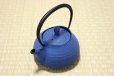 Photo7: ITCHU-DO HAKEME Japanese Cast Iron Nambu tea pot Japan blue 400ml