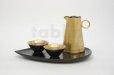 Photo1: Arita porcelain Japanese sake bottle & cups set gold glaze riso kiln 210ml  (1)