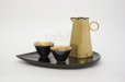 Photo1: Arita porcelain Japanese sake bottle & cups set gold glaze riso kiln ocho 210ml  (1)