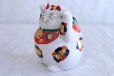 Photo4: Japanese Lucky Cat Kutani Porcelain Maneki Neko yonhachi kinmike H 14.5cm 