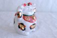 Photo7: Japanese Lucky Cat Kutani Porcelain Maneki Neko yonhachi kinmike H 14.5cm 