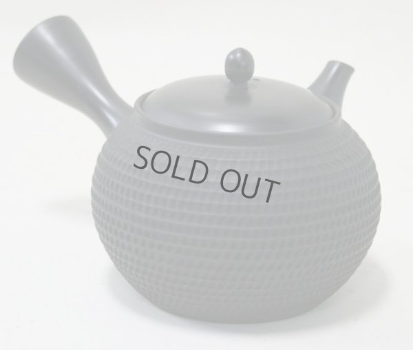 Photo5: Tokoname Japanese tea pot kyusu Gyokko pottery tea strainer black dei L 500ml