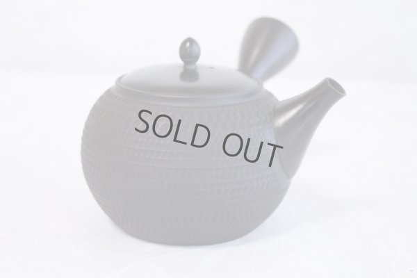 Photo4: Tokoname Japanese tea pot kyusu Gyokko pottery tea strainer black dei L 500ml