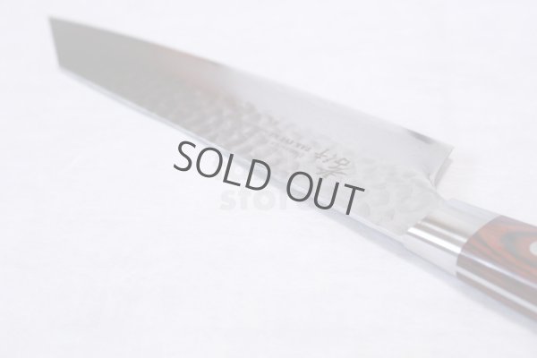 Photo12: SAKAI TAKAYUKI hammered Damascus 33 layer VG-10 Japanese knife Kiritsuke kengata Gyuto, Santoku