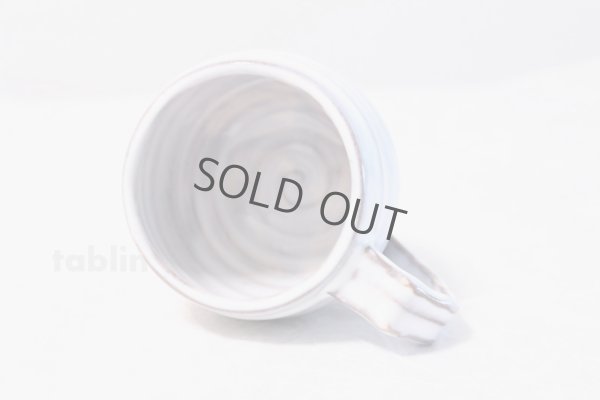 Photo7: Hagi yaki ware Japanese pottery mug coffee cup go white glaze keiichiro 340ml