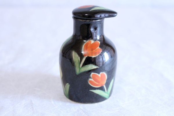 Photo1: Arita imari sd Porcelain Japanese soy sauce bottle shinokohana  100ml